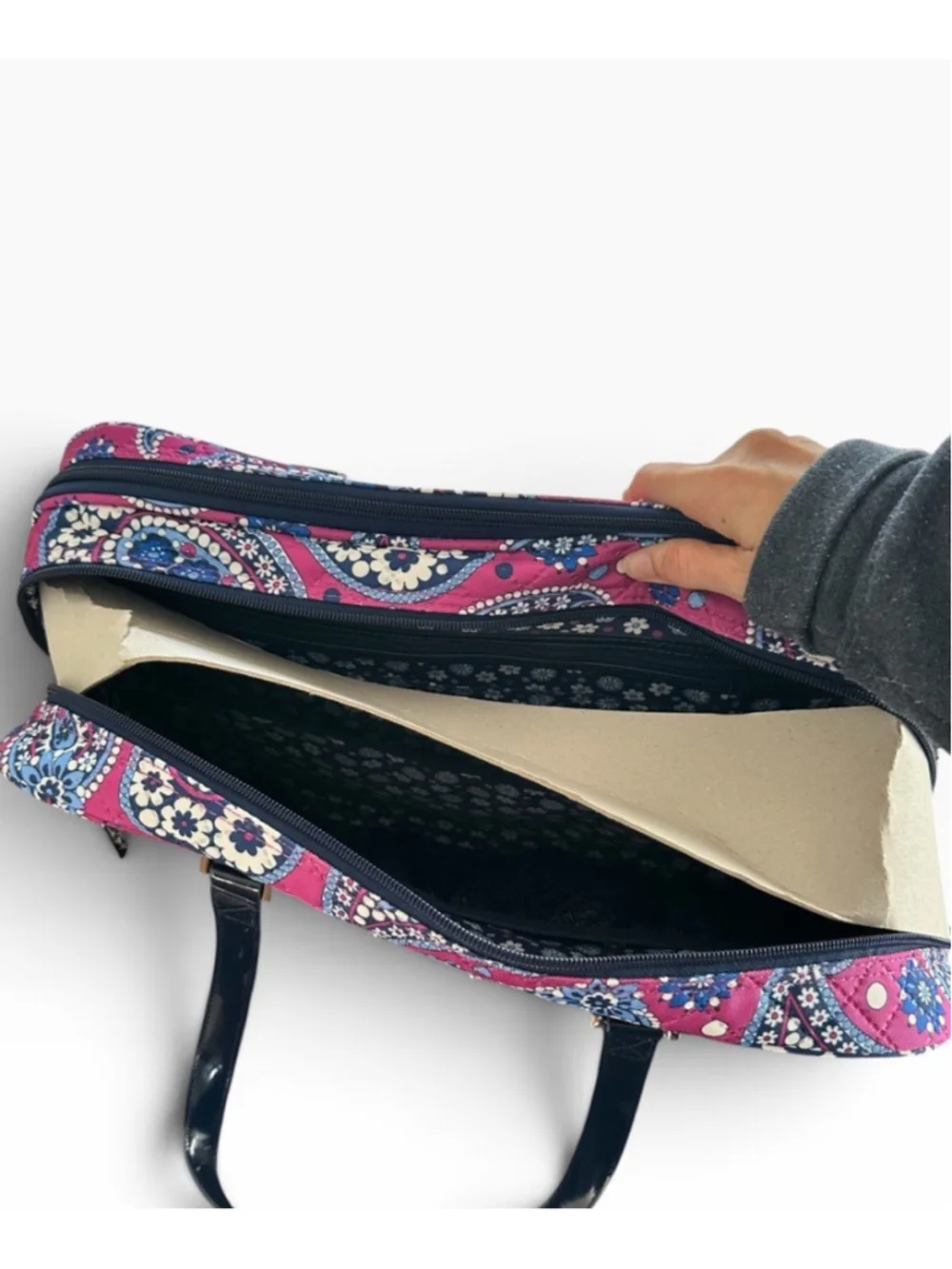 NEW Vera Bradley Work Tote/Laptop Case/Boysenberry Pattern/NWT/Dust Bag/W Lock